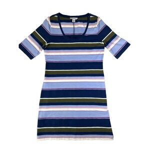 Tommy‎ Bahama Dress Stripe Scoop Neck Womens Medium Nautical Beach Prep